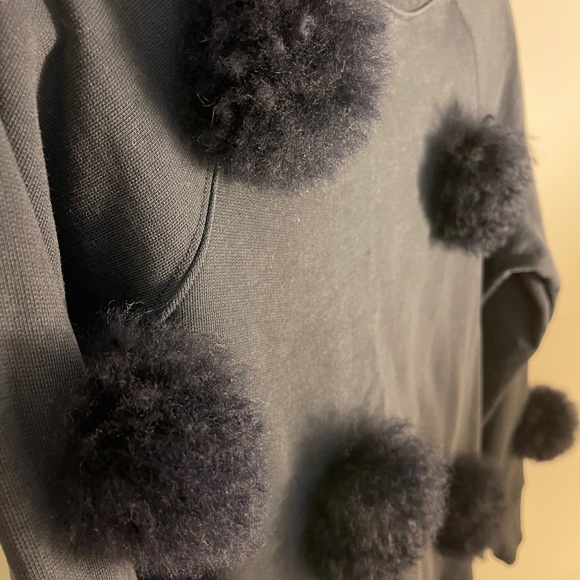 Tibi sweatshirt with fur Pom poms - Picture 3 of 5